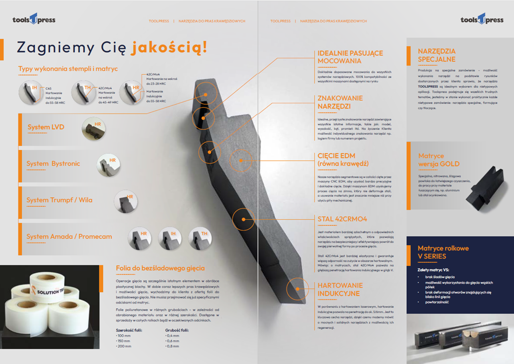 narzedzia do giecia do krawedziarek TOOLSPRESS Solution Trade PL