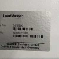 TRUMPF laser TruLaser 5030 fiber ST LoadMaster tabliczka